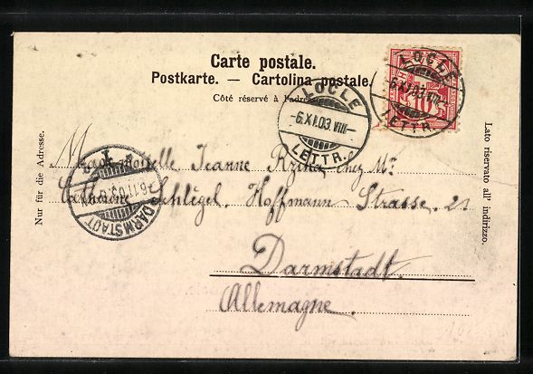 Ansichtskarten: Locle, Marktplatz mit Geschäft und Brun – Gebraucht aus Berlin von bartko-reher 1