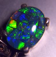 7,4 ct. Mosaik-Blackopal Triplet Anhänger AAA