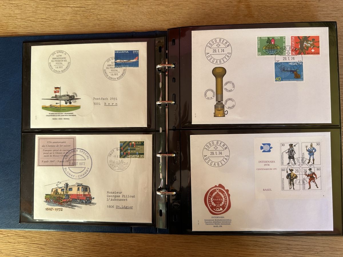Tutti i francobolli: Schweiz - FDC, Sonderbriefe im Ringbinder – Usato da Schmitten / FR venduto da Samsara169 1