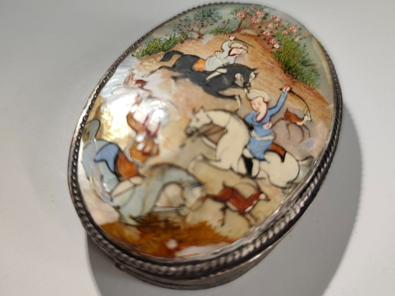 Tabacchi: Dose 900er Silber / Perlmutt, Orient Persisch Schnupftabak? – Usato da Goldswil b. Interlaken venduto da troedlermarkt-goldsw 6