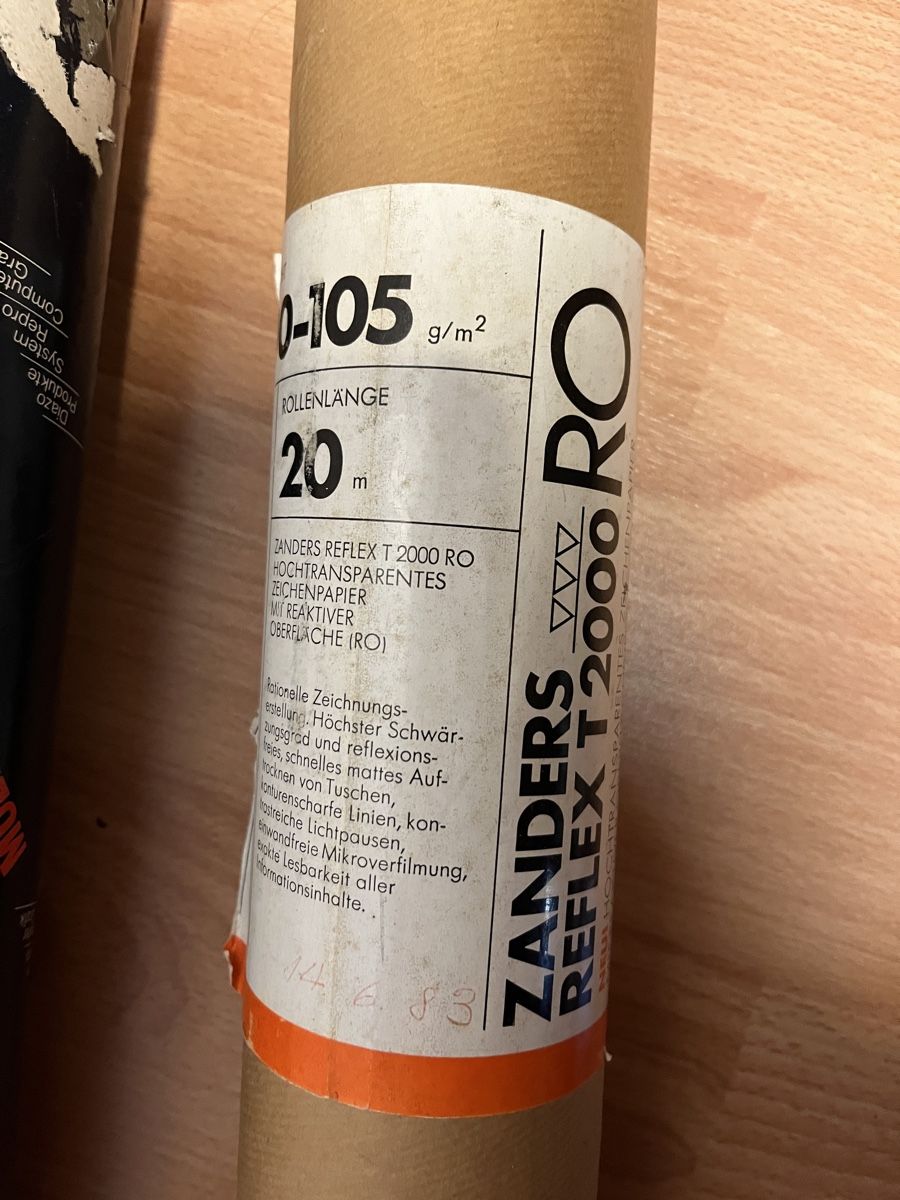 Carta: 2 rouleaux: Papier calque professionnel – Usato da Renan BE venduto da SO_Geomatics 3