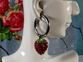ohrring edelsthal,,,ein paar,,,glanzig,mit kristall