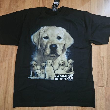 Schwarz T-Shirt Labrador Retriever Aufdruck Grösse XXL neu