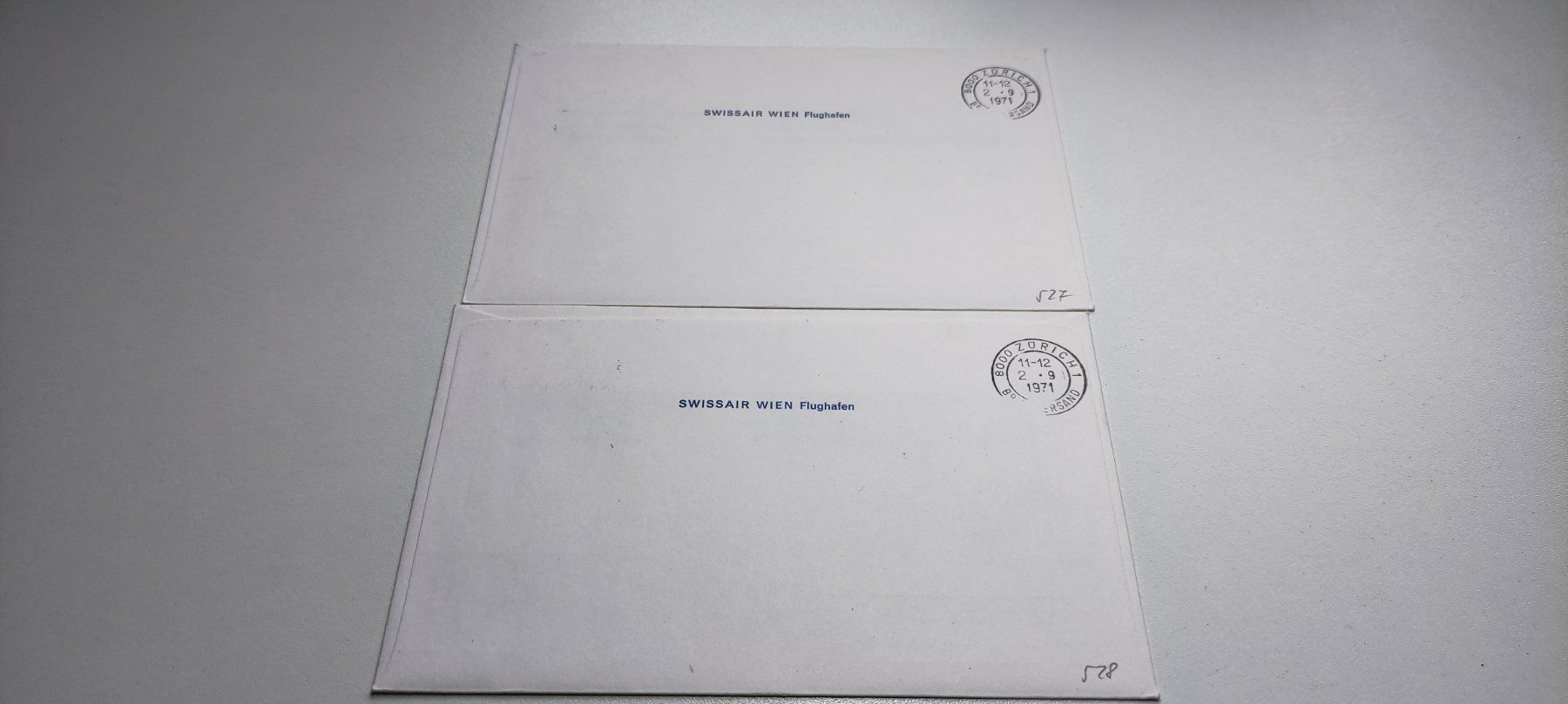 Alle Briefmarken: 2x Ersttagsbrief Aua Swissair 1971 – Gebraucht aus Baar von Maxlee75 1