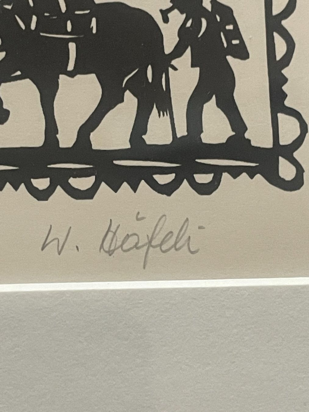 Grafica & Litografie: Appenzell - Werner Häfeli - Scherenschnitt – Usato da Rorschach venduto da Spektar 7