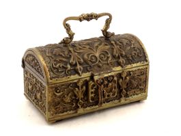 Petit coffret bronze art nouveau Jugendstil Schatulle 13cm