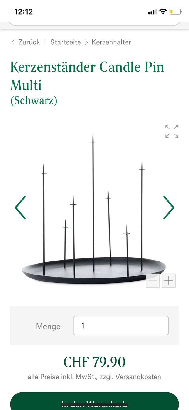 Kerzenständer: Kerzenständer Candle Pin Multi (Schwarz) – Gebraucht aus Niederglatt ZH von neunzehn82 3