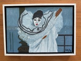 Kathy Thys 1936-2023, Oel auf Leinwand, Karneval in Venedig