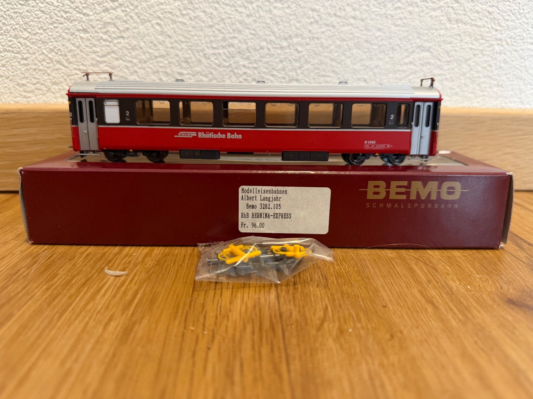 Bemo Modellini di ferrovie: BEMO RhB B 2465 EW III Bernina-Express 3282 105 – Usato da Niederbipp venduto da Snooker821