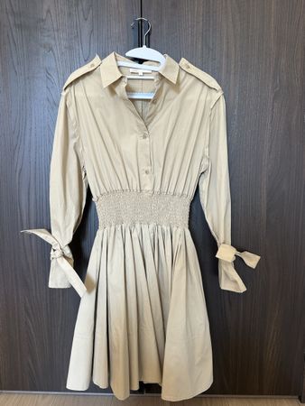 Maje beige shirt dress