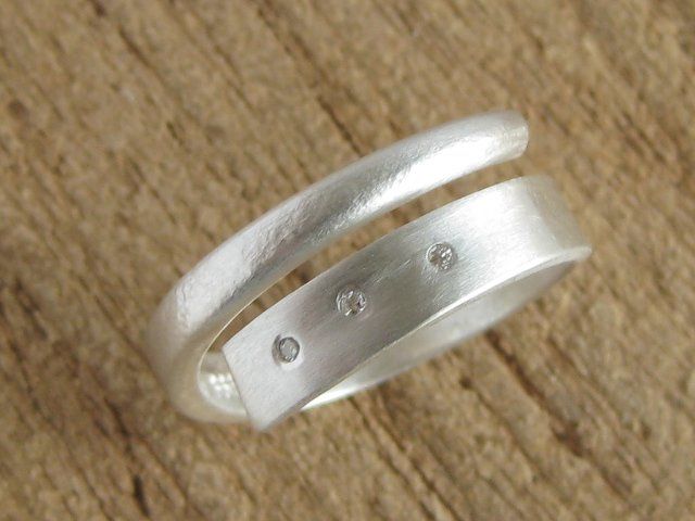 Anelli: massiv Silber Einzelstück Ring 999 + MP Diamant Gr. 58 – Nuovo (secondo la descrizione) da Ermatingen venduto da Decovin 3