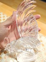 Vintage Kristllskulptur Hahn von Lalique Signiert Top