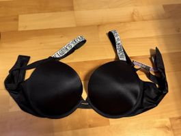 Victoria's Secret BH Schwarz Grösse 75D Push-up