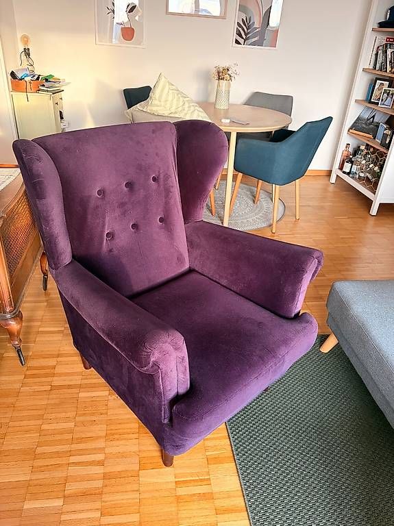 Fauteuils: Hochwertiger Sessel Samt violett – D'occasion à Zürich par Muirwoods 3