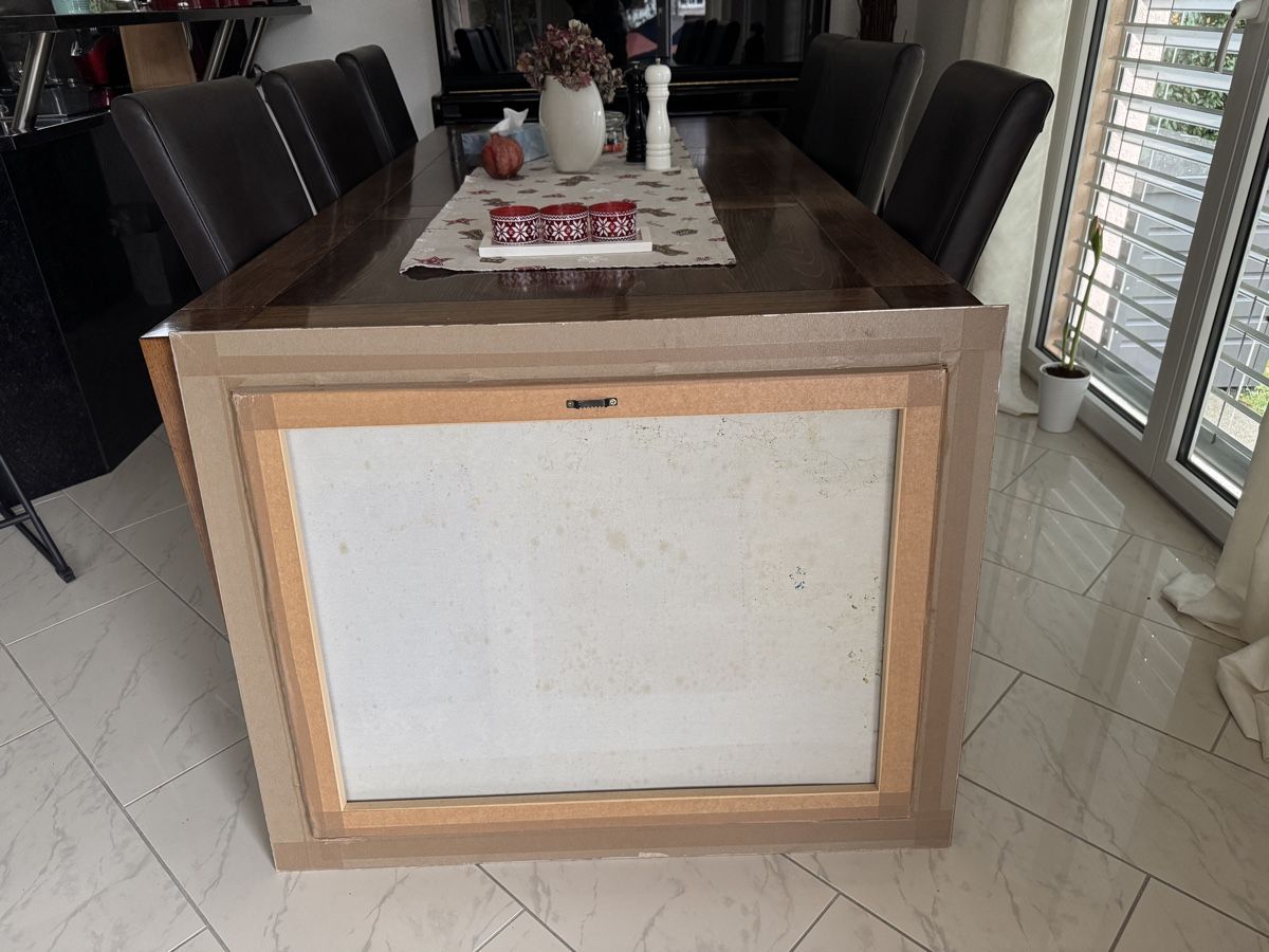 Dipinti: Bild Hunde mit Apfel Leinwandbild 100x80 – Usato da Allschwil venduto da Jrn 4