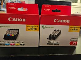 Cartouches Canon PIXMA 570/571 + 570XL, neuves!
