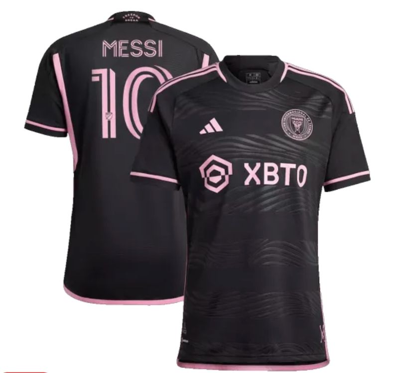 adidas Maglietta da calcio Messi X Miami numero 10 - Mostra il tuo sostegno per la superstar del calcio Lionel Messi x Inter Miami, Nero, M