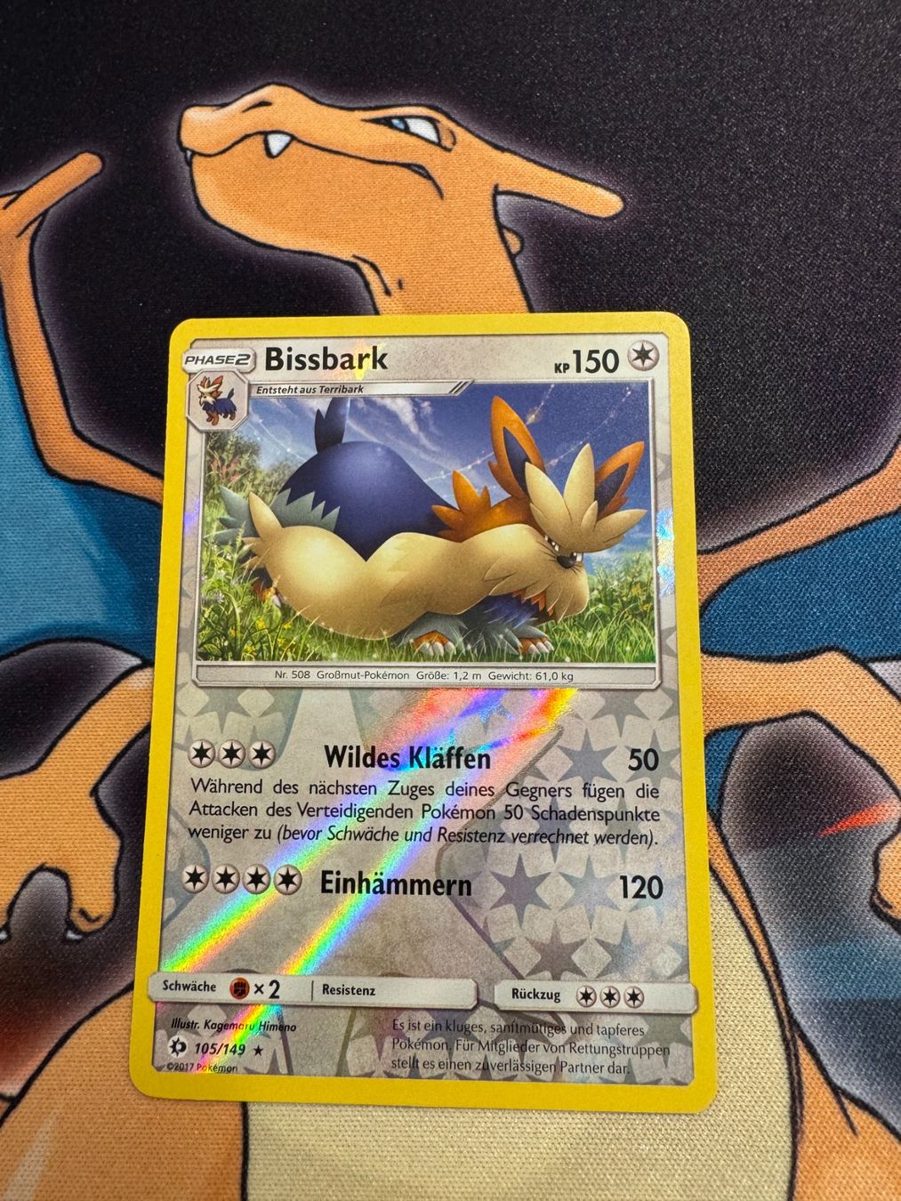 Pokémon Carte collezionabili: Bissbark (SUM 105) - Reverse Holo - Sonne & Mond – Nuovo (secondo la descrizione) da Bülach venduto da Pfrenzel