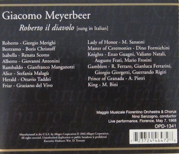 CD: Giacomo Meyerbeer - Roberto il diavolo – Usato da Grüningen venduto da azulblanco 1