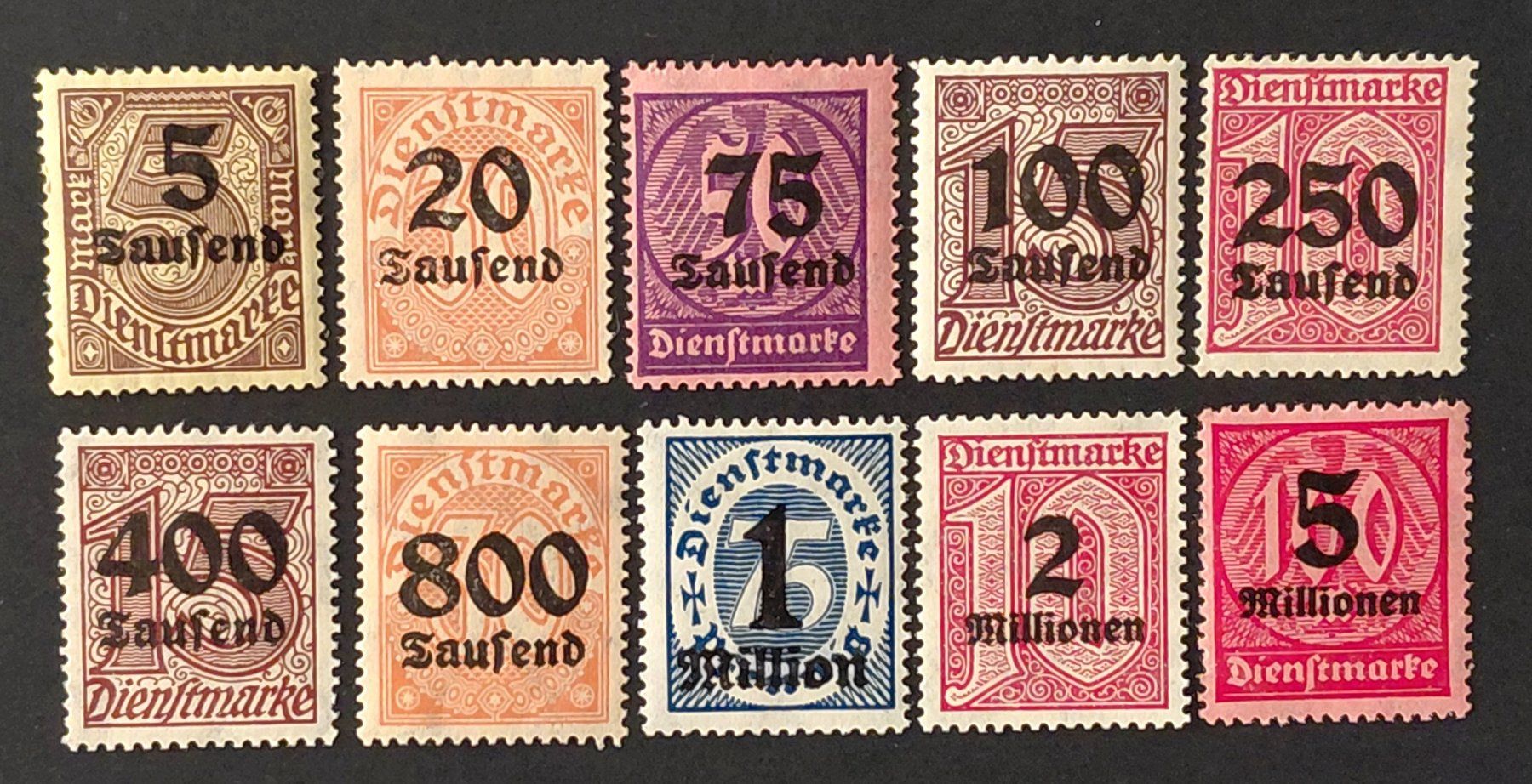 Tous les timbres: Deutsches Reich Dienstmarken 1923** – D'occasion à Luzern par qualifair