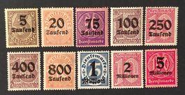 Deutsches Reich Dienstmarken 1923**