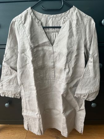 Tunika, Kleid, Blusenkleid Leinenoptik M