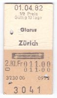 Billette Glarus - Zürich