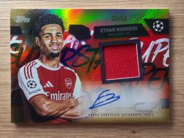 Soccer Ethan Nwaneri AUTO RELIC GOLD 5/50 LIMITED 25/26