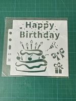 Schablone Happy Birthday Kuchen neu
40