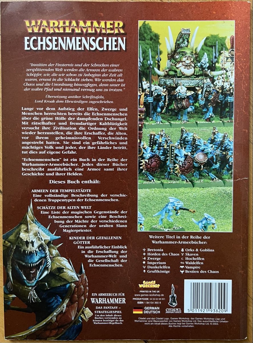 Libri: Warhammer Echsenmenschen Armeebuch – Usato da Lausanne venduto da Polokus 1