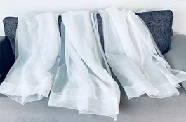 Gardinen Vorhänge  3 Bahnen à 145 x 300 cm luftig weiss