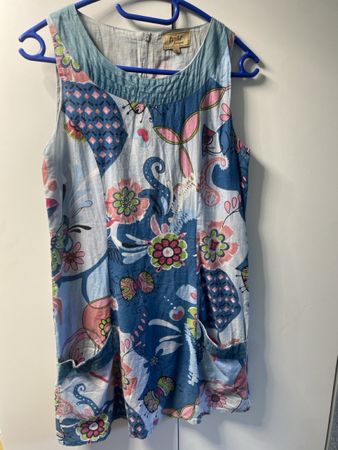 Sommerkleid 100% Baumwolle Gr. S bunt  Top Zustand 