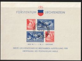 1936 LI-Briefmarkenausstellung  gestemp. Ersttag  SBK  70.00