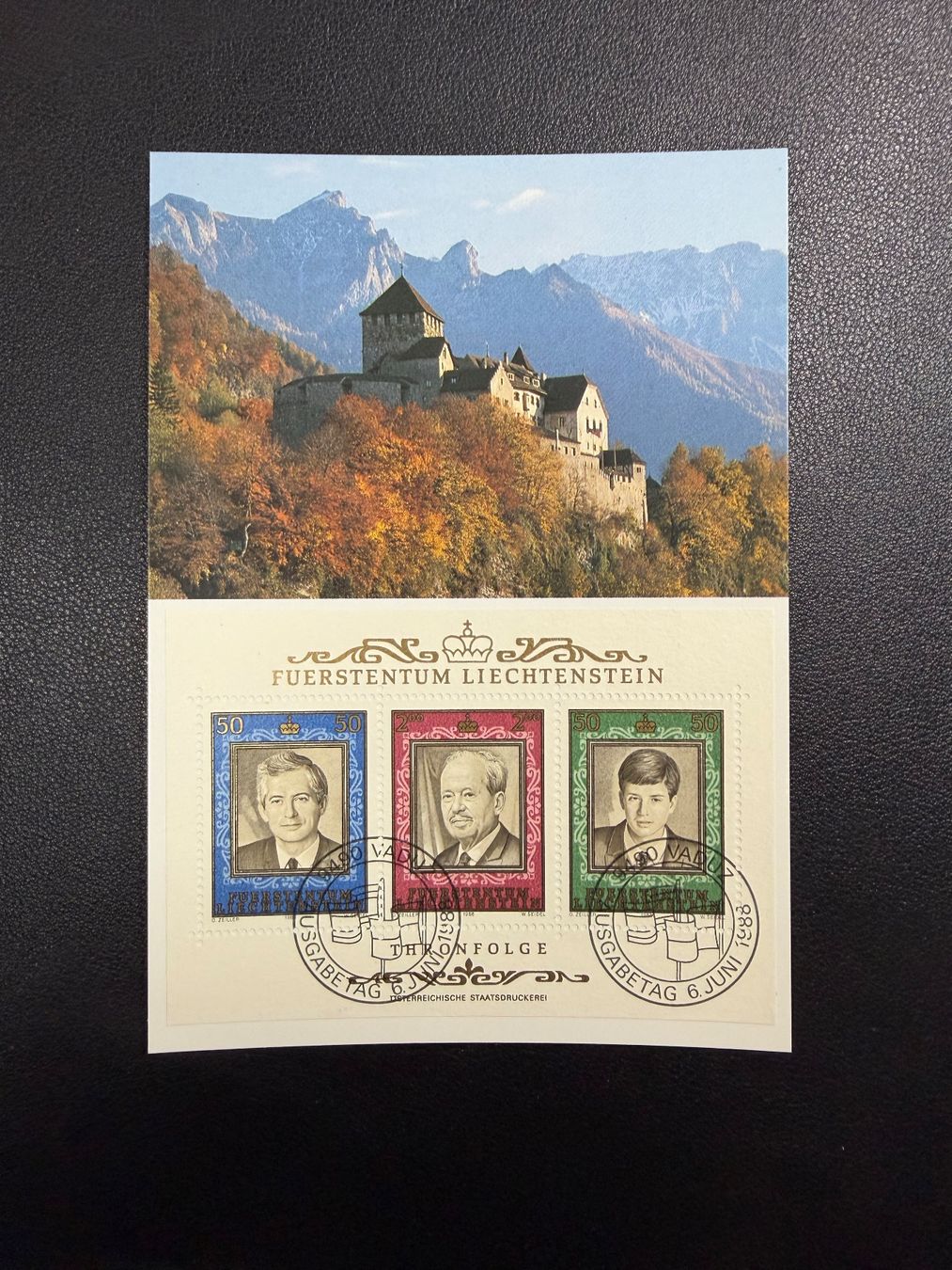 Tous les timbres: Liechtenstein Maximumkarte 82 / 1988 – D'occasion à oberrüti par jeanmei