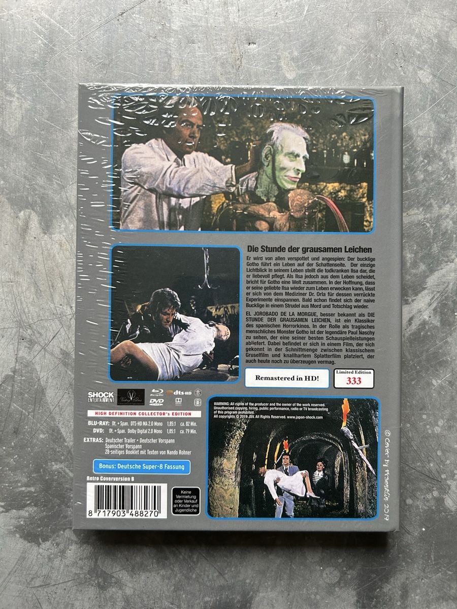 Tutti i DVDs: Die Stunde Der Grausamen Leichen - Shock Mediabook OVP – Nuovo e nell'imballaggio originale da Winterthur venduto da lenolson 1