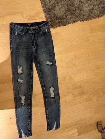 SikSilk Jeans blau Destroyed Look Grösse 38 guter Zustand