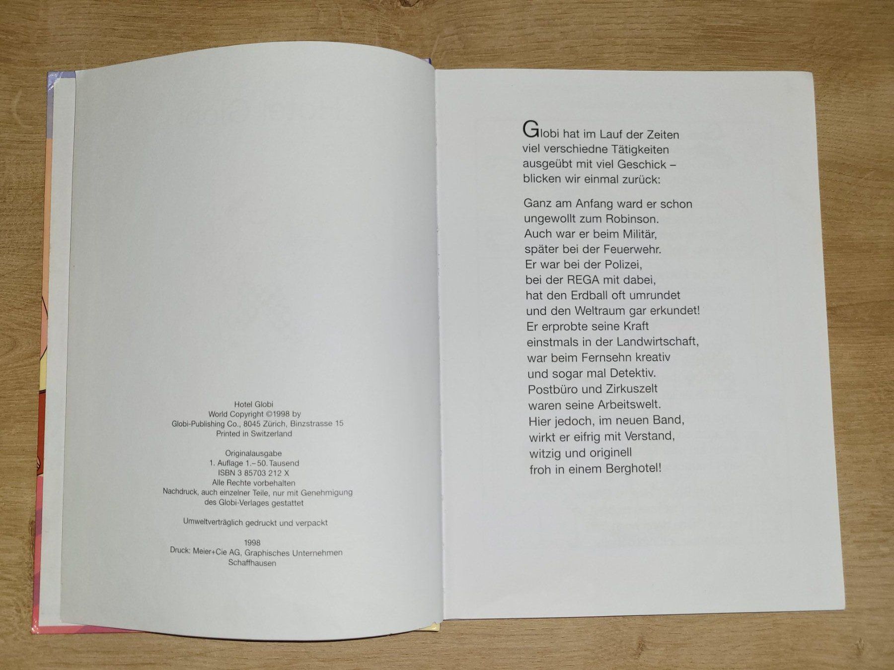 Libri: Hotel Globi; 1. Auflage 1998 – Usato da Niederuzwil venduto da 333x333 2