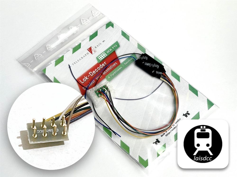 Décodeur Digital DCC 8 Broches NEM652 - Roco Fleischmann 10894 - Neuf