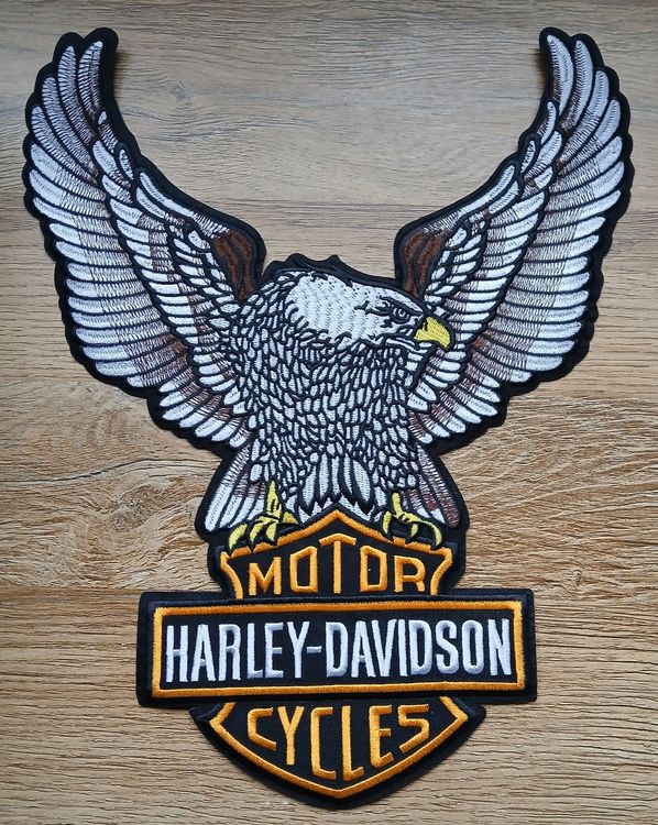 Harley-Davidson Toppe: Harley-Davidson Cycles Écusson Aigle Brodé J093 – Nuovo e nell'imballaggio originale da Allens venduto da MADE.IN.ROCK.N.ROLL 2
