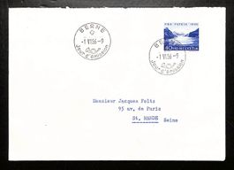 1956 -.40 cts. FDC Pro Patria B80 Ersttag "FRANZÖSISCH"