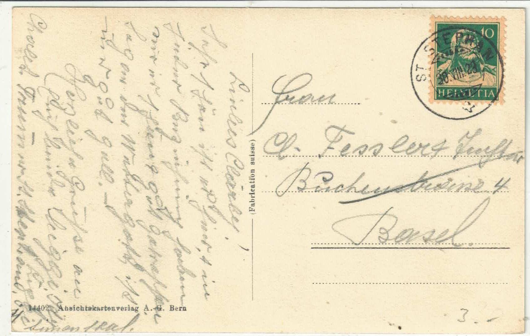 Cartoline postali: St. Stephan - Generalansicht – Usato da Ettingen venduto da Kartenplanet 1