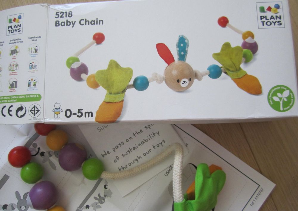 Plantoys Jouets: Holz Babykette Greifkette Plan Toys Hase ab Geburt NEU – Neuf (Voir description) à Wohlen AG par salamanderspielwaren 4