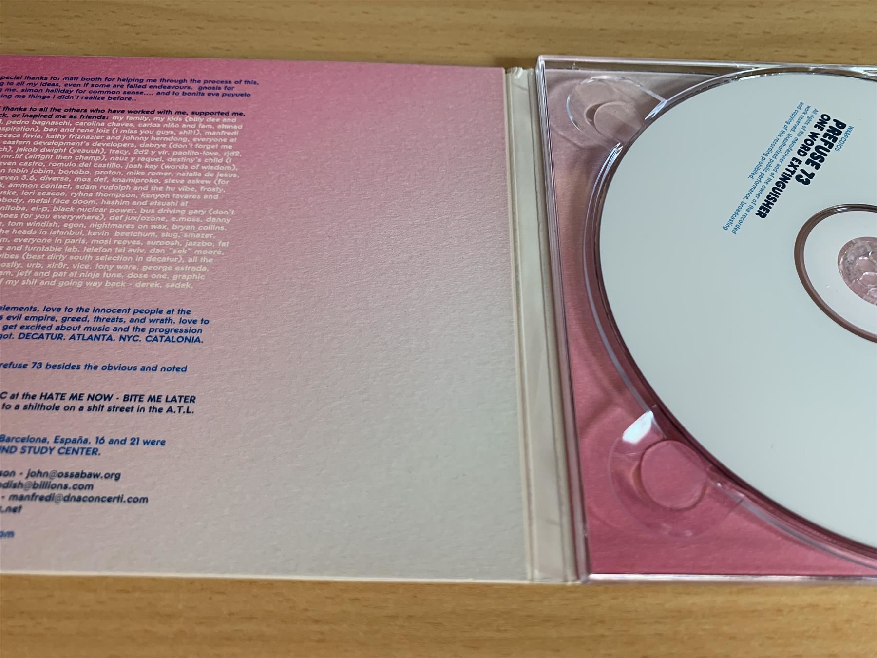 CD: Prefuse 73 – One Word Extinguisher – Usato da Rikon im Tösstal venduto da Alpenmutz 2