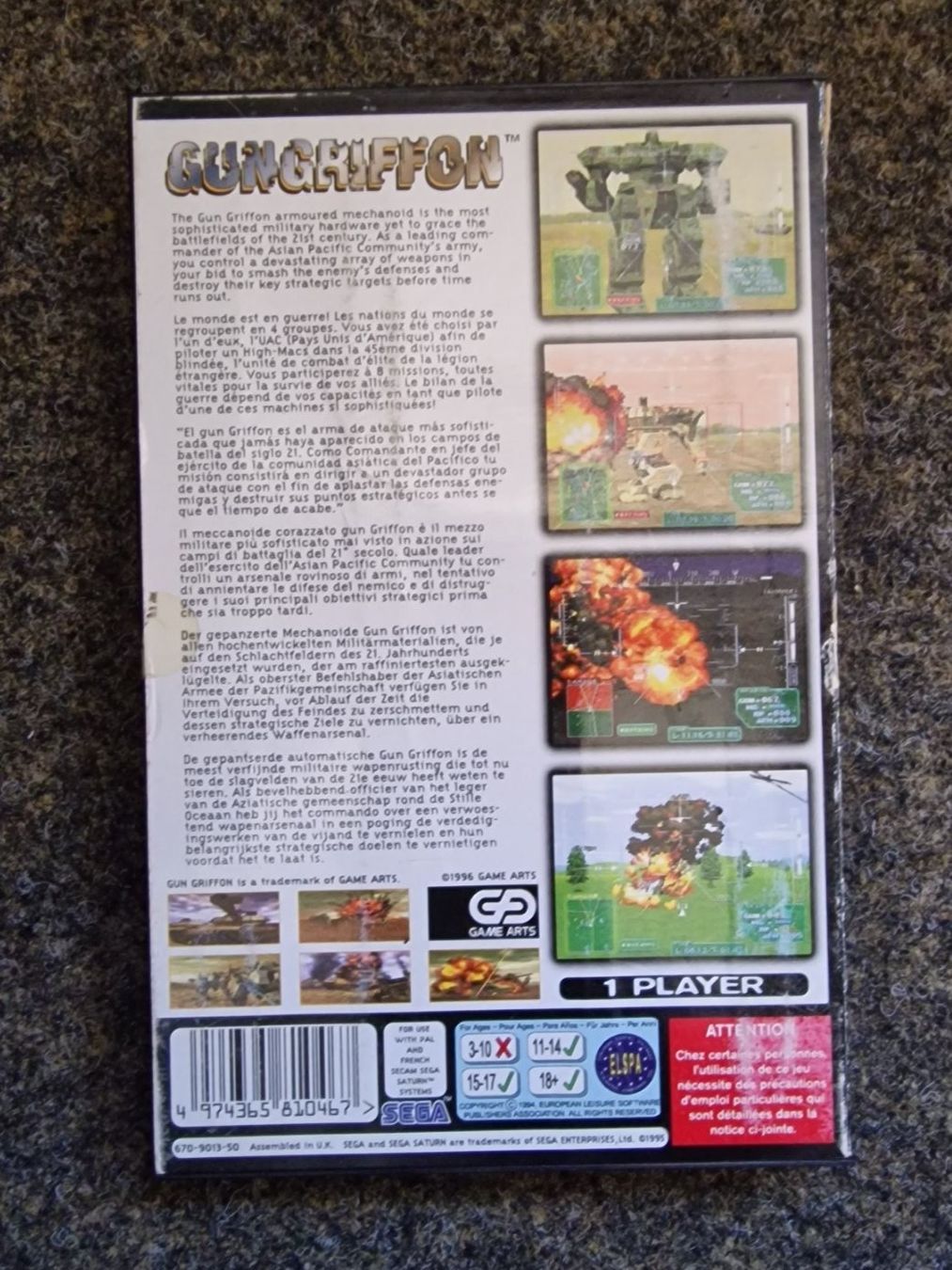 Sega Giochi: SEGA Saturn Game Gun Griffon – Usato da Neuhausen am Rheinfall venduto da geekgadget 2