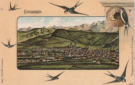 Kt.Schwyz-Einsiedeln-Präge Litho 1904