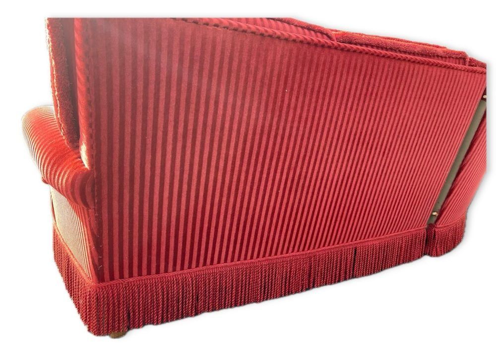Sofas: Dänisches Ecksofa um 1960, in kirschrotem Möbelvelours – Neuf (Voir description) à Rotkreuz par Angelikiy 5