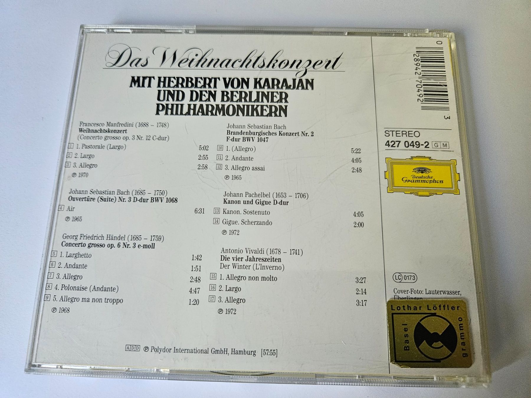 CD: Das Weihnachtskonzert Karajan Berliner Philharmoniker – Usato da Liestal venduto da tower01 1