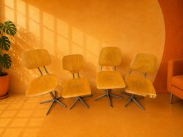 4er-Set Werkstatt- & Atelierstühle - Industrie Design