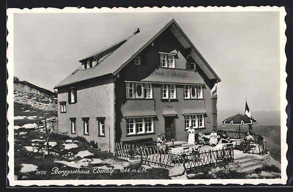 Cartoline postali: Ebenalp, Teilansicht Berggasthaus Ebenal – Usato da Berlin venduto da bartko-reher