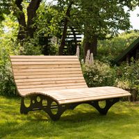 Wellenholzliege / Waldsofa TIGER aus Lärchenholz 150cm